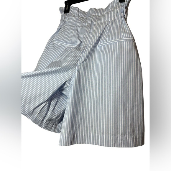 NWT Sea New York Salma Suiting Pinstripe Paper Bag Waist Blue Shorts Size XS - Picture 8 of 9